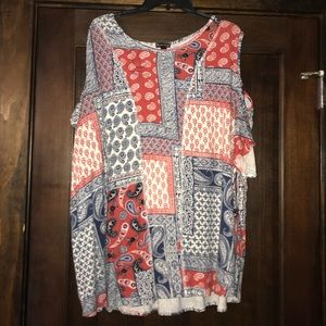 Cold shoulder women's blouse